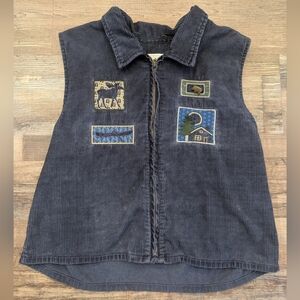 Vintage Christopher & Banks Northwoods Corduroy Vest Cabincore Outdoors Sz Large